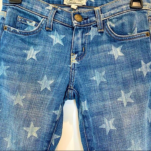 Current/Elliott The Stiletto White Star Skinny Mid-Low Rise Jeans 27 EUC - Picture 8 of 16